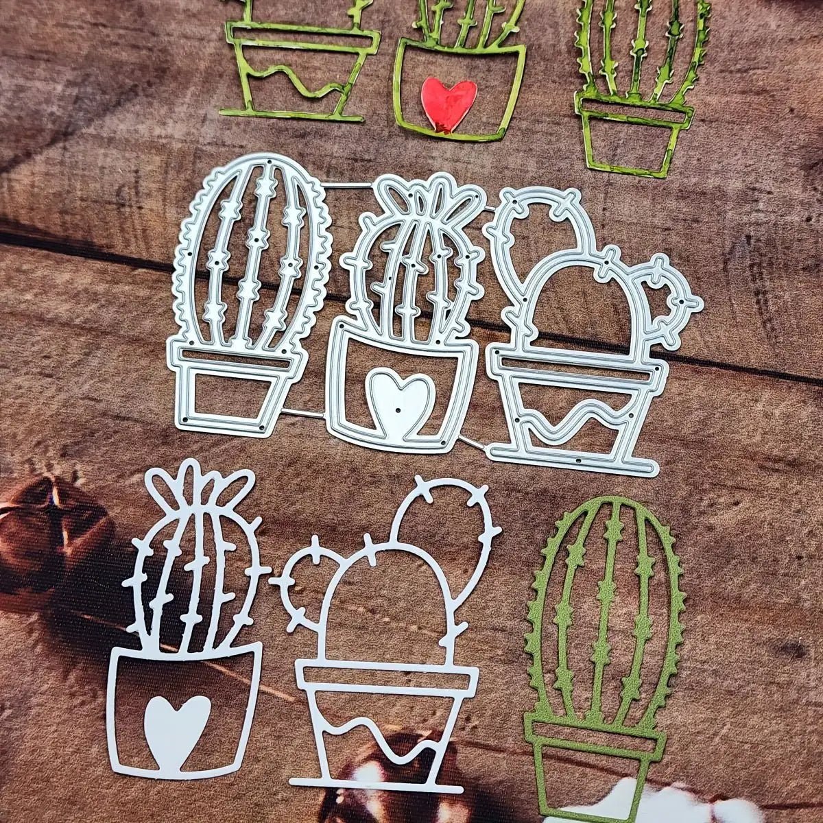 Printable Heaven Cutting Die Cactus in Pots (3 Pcs) (L088) - Printable Heaven