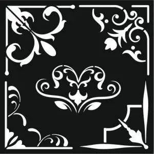 That Special Touch Decorative Elements 6"x 6" Stencil - Printable Heaven