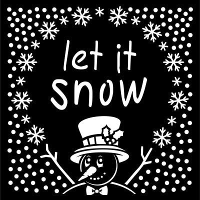 That Special Touch Let It Snow 6 in x 6 in Mask (MASKLETIT)