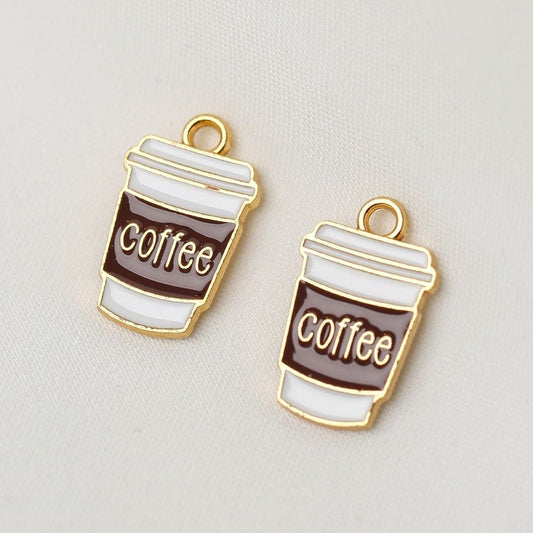 Coffee Cup Metal Charms (3pcs) (MLB-080) - Printable Heaven