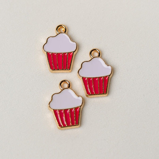 Cupcake Metal Charms (3pcs) (MLB-087) - Printable Heaven