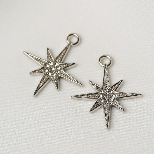 North Star Metal Charms (2pcs) (MLB-091) - Printable Heaven