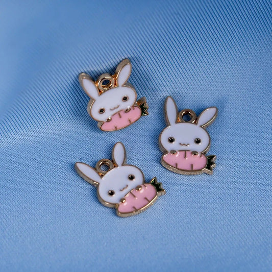 Bunny Metal Charms (3pcs) (MLB-046) - Printable Heaven