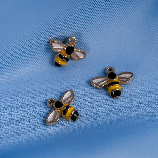Bumblebee Metal Charms (3pcs) (MLB-049) - Printable Heaven