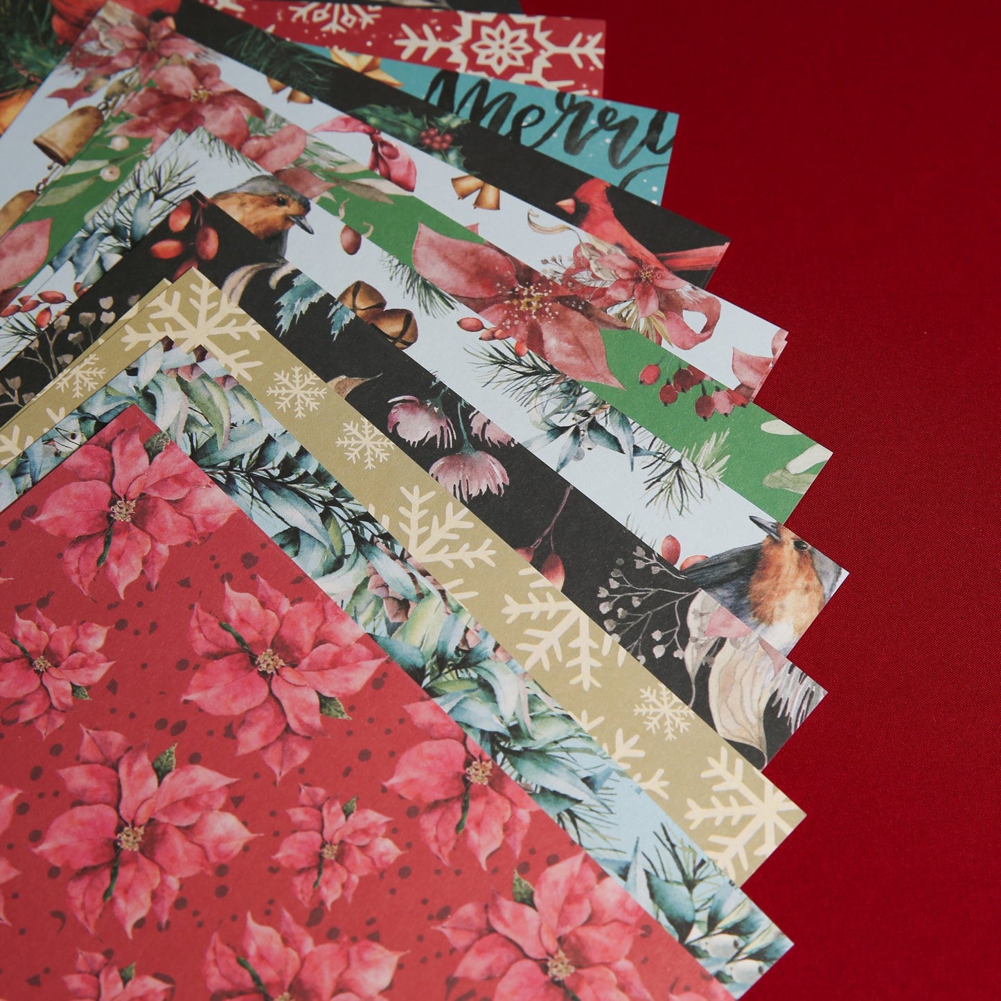 Merry Christmas Printed Scrapbook Paper, 6x6" 24 Sheets