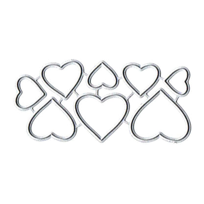 Printable Heaven Small Cutting Die - Heart (8pcs) (H019)