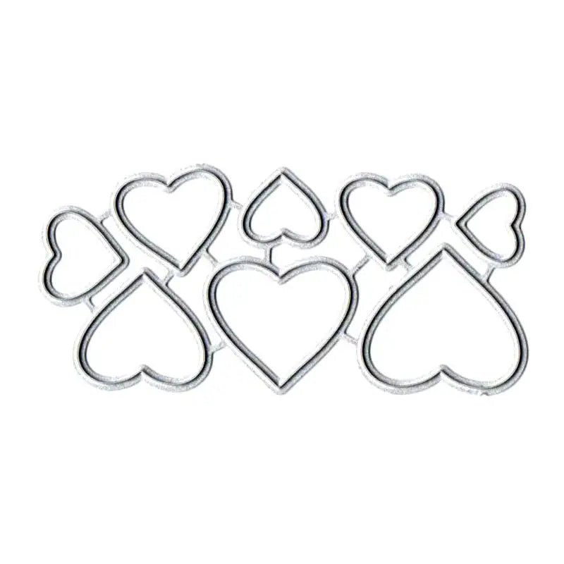 Printable Heaven Small Cutting Die - Heart (8pcs) (H019) - Printable Heaven