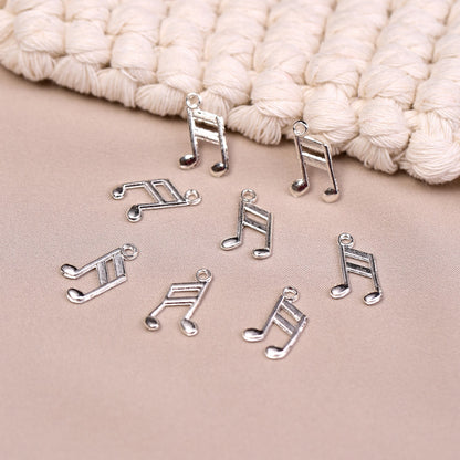 Music Note Metal Charms (8pcs) (MLB-017)