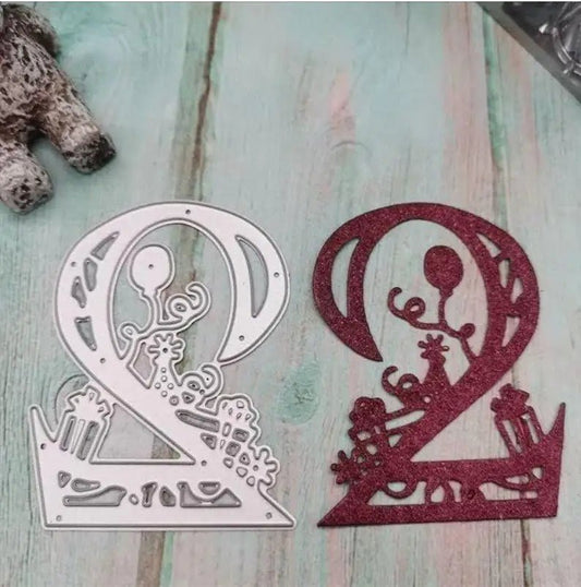 Printable Heaven Cutting Die Filigree Number 2 (N011) - Printable Heaven