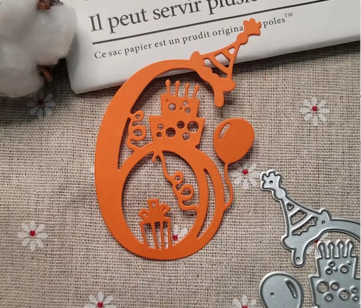 Printable Heaven Cutting Die Filigree Number 6 (N015) - Printable Heaven