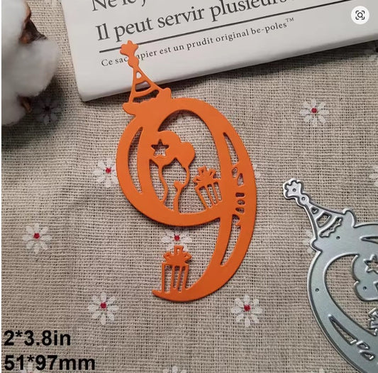 Printable Heaven Cutting Die Filigree Number 9 (N018)