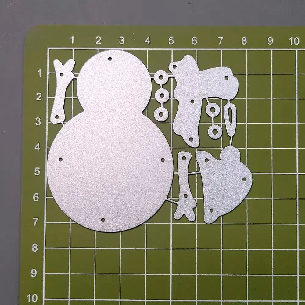 Printable Heaven Small Cutting Die - Snowman and Accessories (11pcs) (A091) - Printable Heaven