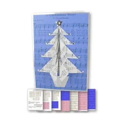 Download - Card Kit - Music Origami Christmas Tree Card - Printable Heaven