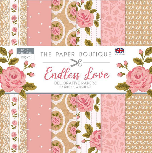 The Paper Boutique Endless Love 8 in x 8 in Paper Pad (PB1470)