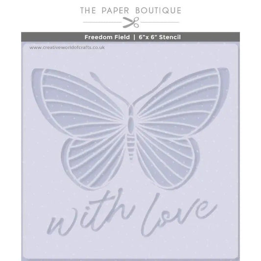 The Paper Boutique Freedom Field 6 in x 6 in Stencil (PB2020) - Printable Heaven