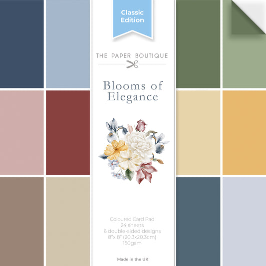 The Paper Boutique Blooms of Elegance 8 in x 8 in Card Pad (PB2049)