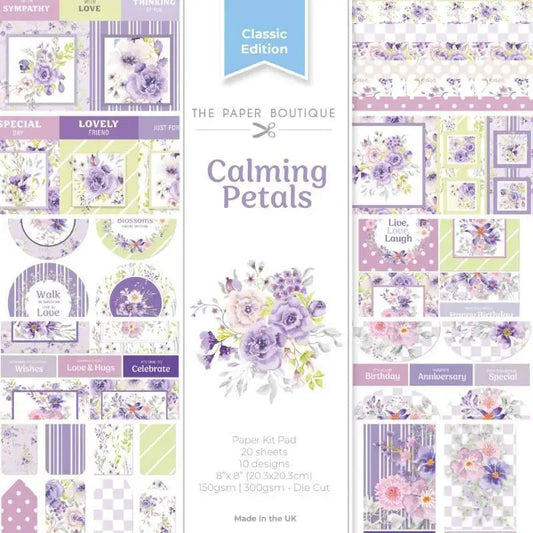 The Paper Boutique Calming Petals 8 in x 8 in Paper Kit Pad (PB2065) - Printable Heaven