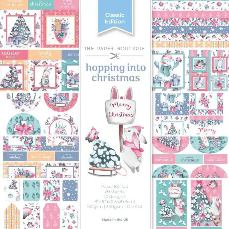 The Paper Boutique Hopping into Christmas 8 in x 8 in Paper Kit Pad (PB2100) - Printable Heaven