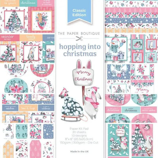The Paper Boutique Hopping into Christmas 8 in x 8 in Paper Kit Pad (PB2100) - Printable Heaven