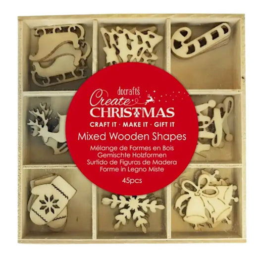 Wooden Shapes - Christmas Icons (45pcs) (PMA 359933) - Printable Heaven