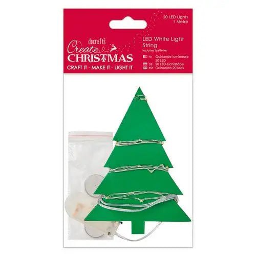 20 Led Light String - White (PMA105963) - Printable Heaven