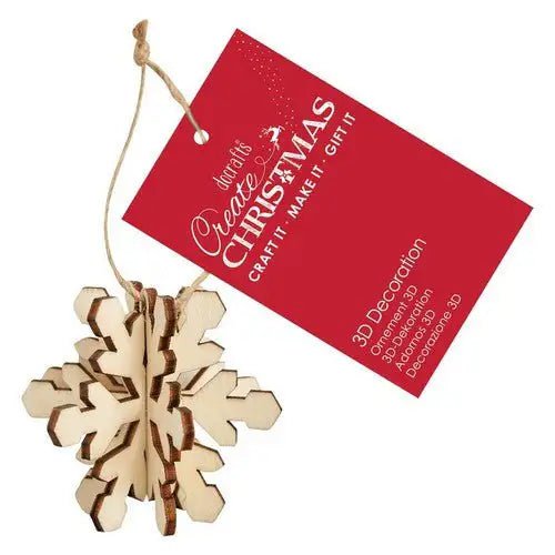 Create Christmas 3D Decoration - Snowflake (PMA 105995) - Printable Heaven