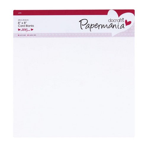 8 x 8 Cards/Envelopes (6pk) - White