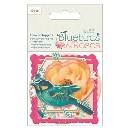 Die-cut Toppers (10pcs) - Bluebirds & Roses (PMA 157291) - Printable Heaven