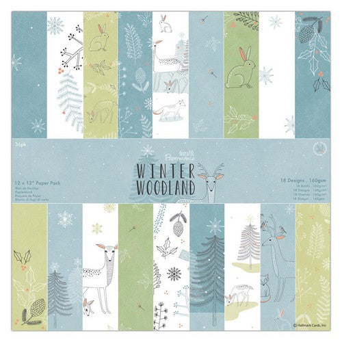 12 x 12 Paper Pack (36pk) - Winter Woodland (PMA 160964)