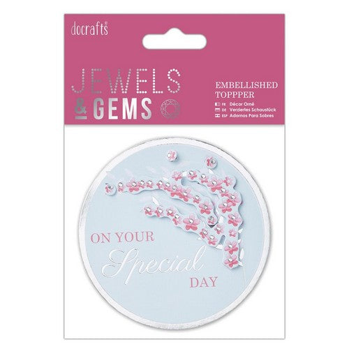 Docrafts Embellished Topper - On Your Special Day - Jewels & Gems (PMA 359004 )