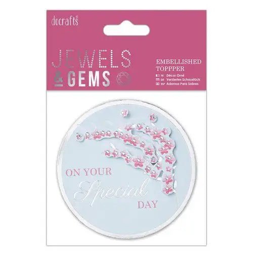 Docrafts Embellished Topper - On Your Special Day - Jewels & Gems (PMA 359004 ) - Printable Heaven