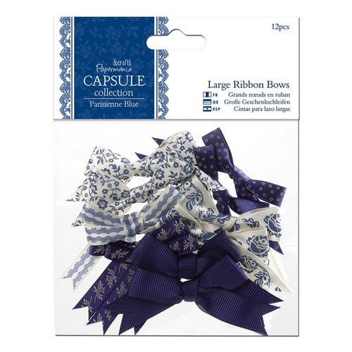 Large Ribbon Bows (12pcs) - Capsule - Parisienne Blue (PMA 367209)