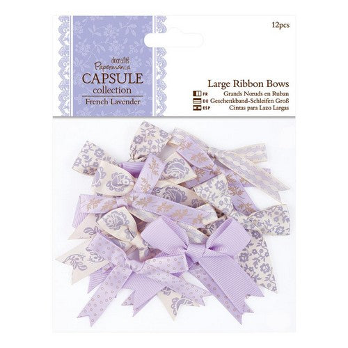 Large Ribbon Bows (12pcs) - Capsule - French Lavender (PMA 367217)