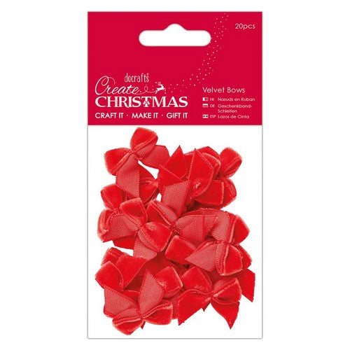 Velvet Bows (20pcs) - Create Christmas (PMA 367927)