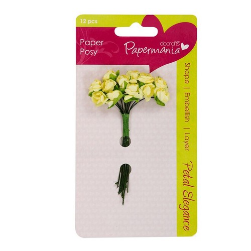 Petal Posy (12pcs) - Lemon Rose (PMA 368300)
