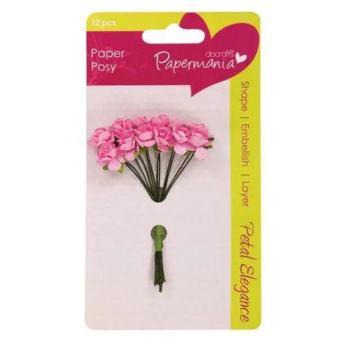 Papermania Petal Posy (12pcs) - Pale Pink Rose (PMA 368303 ) - Printable Heaven