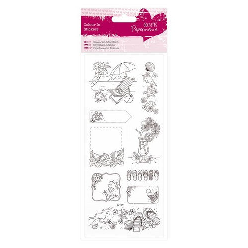 Papermania Colour In Glitter Stickers - Seaside (PMA 804209 )