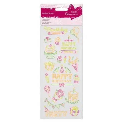 Bright Glitter Stickers - Birthday (PMA 804306) - Printable Heaven