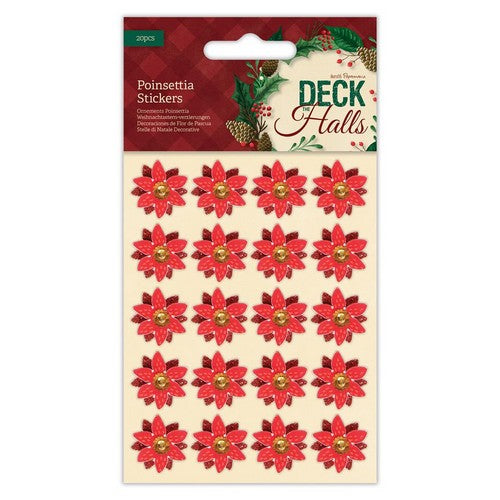 Poinsettia Stickers (20pcs) - Deck The Halls (PMA 804941 )
