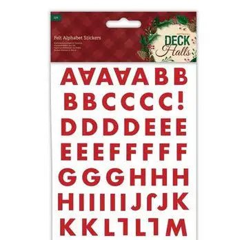 Felt Alphabet Stickers - Deck The Halls (PMA 807903 ) - Printable Heaven