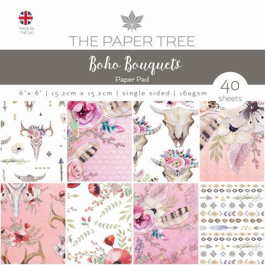 The Paper Tree Boho Bouquets 6 in x 6 in Paper Pad (PTC1016)