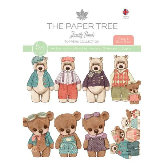 The Paper Tree Family Bonds - A6 Toppers - Papa Bear (PTC1188) - Printable Heaven
