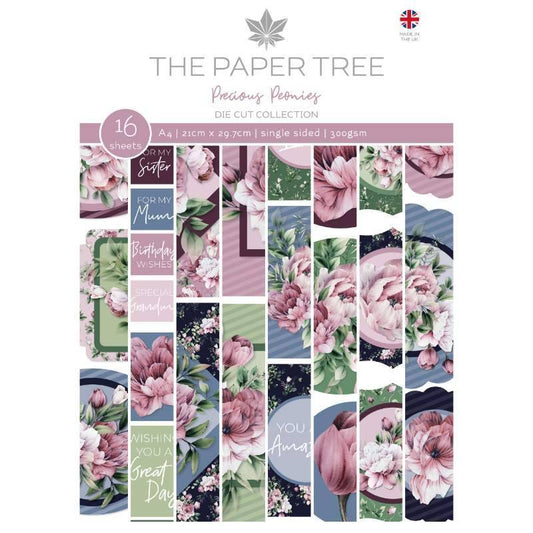 The Paper Tree Precious Peonies A4 Die Cut Sheets (PTC1218)