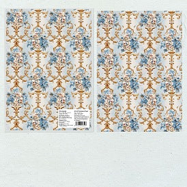 Blue Festive Florals Papers (5 Sheets)