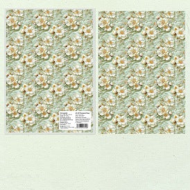 Green Festive Florals Papers (5 Sheets) 