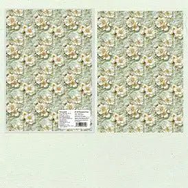 Green Festive Florals Papers (5 Sheets) (PW-WG0EF52-02) - Printable Heaven