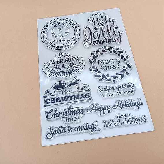 Christmas Greeting Stamp Set (10 pcs) (PW-WG29836-01)