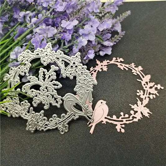 Printable Heaven Large Cutting Die - Bird and Wreath (2pcs) (PW-WG54000-01) - Printable Heaven