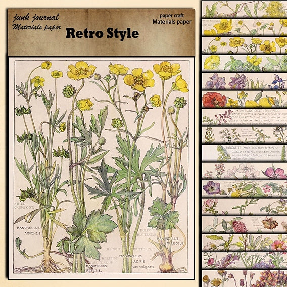 Retro Florals Paper Pad (20 Sheets)