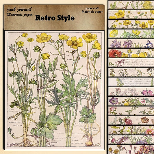 Retro Florals Paper Pad (20 Sheets)